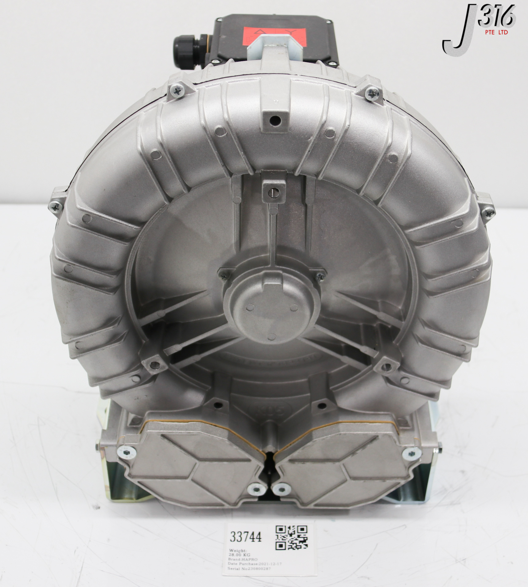 33744 HAPRO REGENERATIVE BLOWER, 2850-3420RPM (NEW) SCL K05-MS MOR